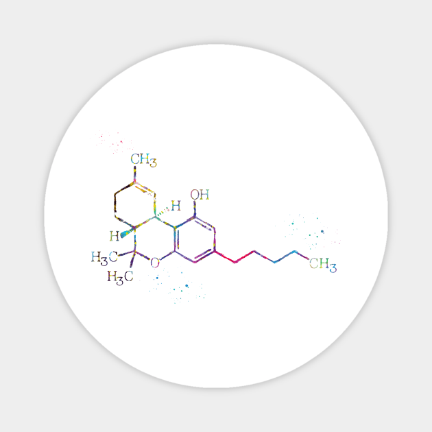 Cannabis Molecule Magnet by erzebeth